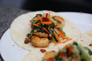 TFIMB Kung Pow Shrimp Tacos