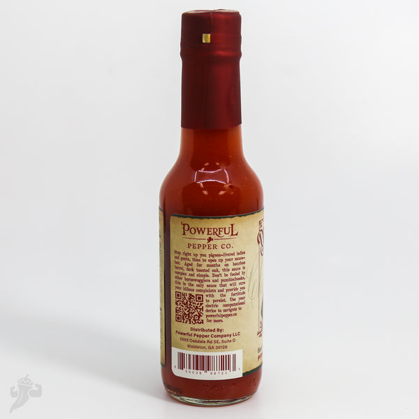 Dr. Gleaton's Chili Elixir Barrel Aged Hot Sauce.