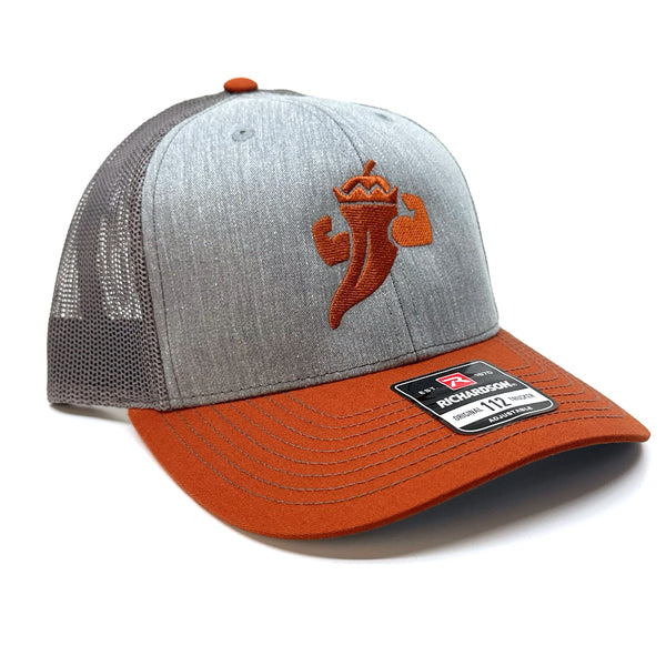 Powerful Pepper Hat:  Grey & Bronze